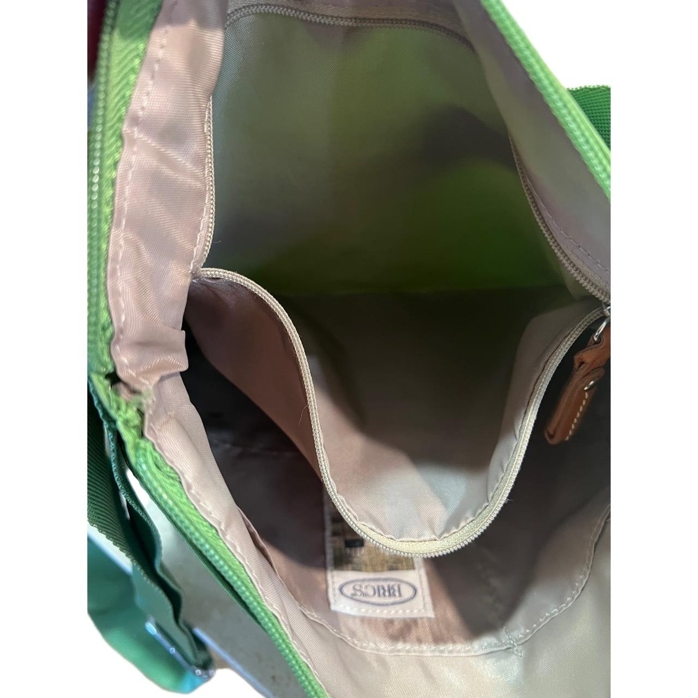 Brics Green Crossbody Bag With Adjustable Strap Zipper Closure Unisex - Picture 8 of 15